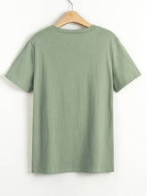 Be Happy Slogan Graphic Short Sleeve Tee for Women